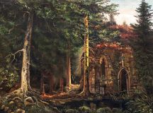La antigua capilla en el bosque
