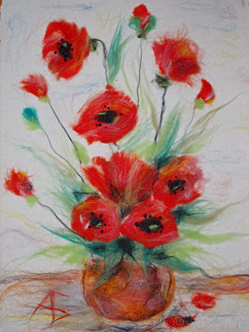 Poppies in a vase