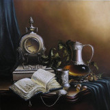 Still life with clock