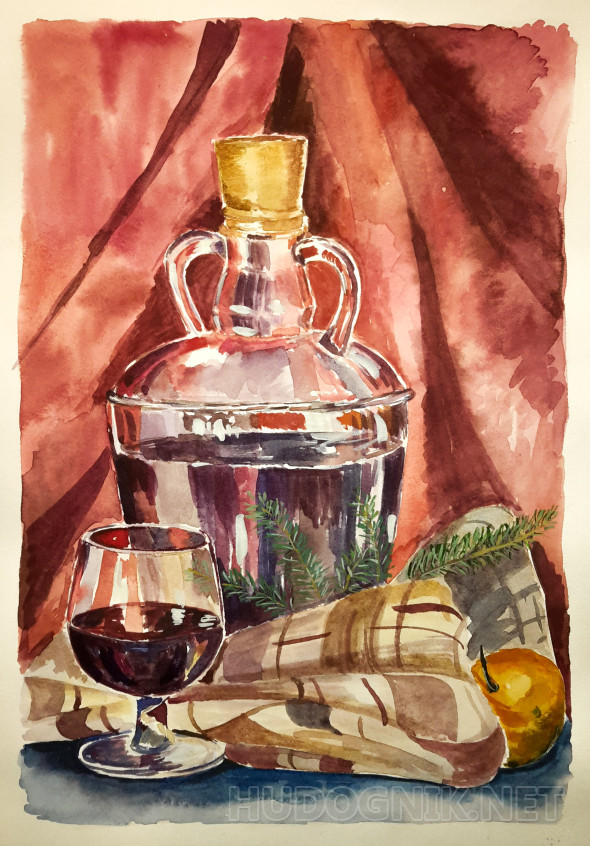 Картина Рождественский ужин. Размеры: 21x29,7, Год: 2018, Цена: 800 ...