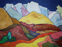 Oil painting &quot;Mountain-Mountain.&quot; 