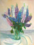 Flowers. A bouquet of wild lupine