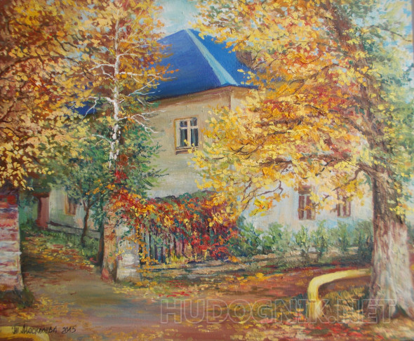 Картина Осень в городе. Размеры: 51x43, Год: 2015, Цена: 6000 рублей ...