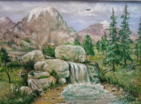 Картина Водопад. Размеры: 60x40, Год: 2018, Цена: 2300 рублей Художник ...
