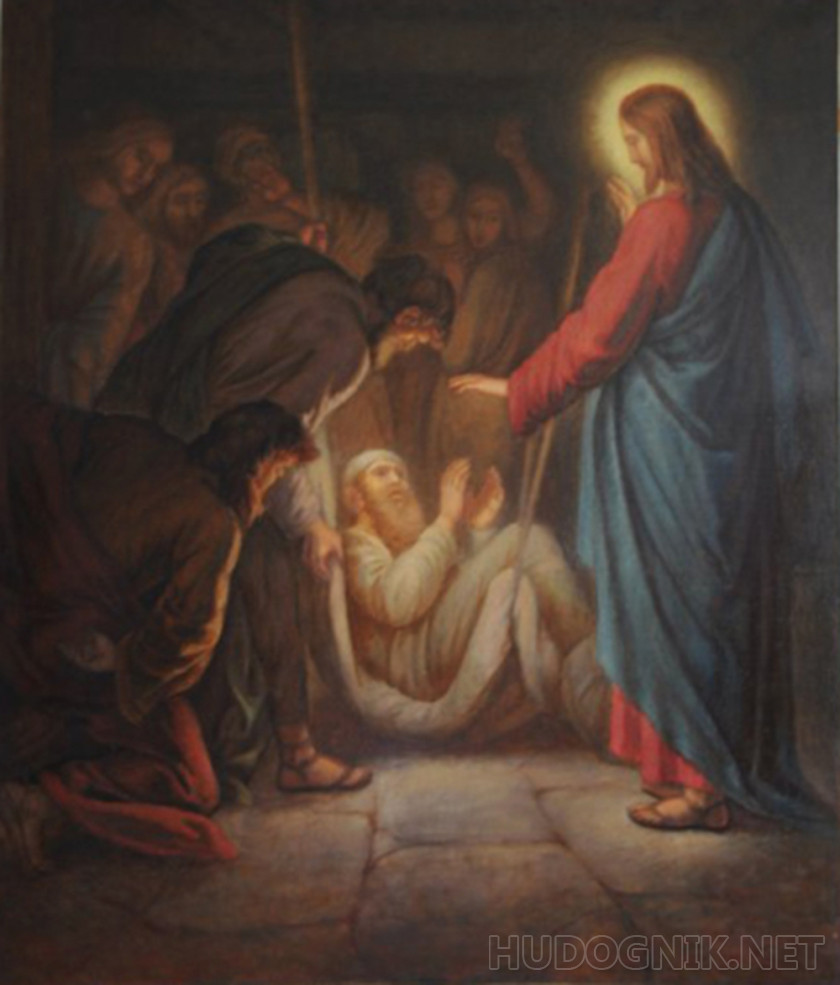 "The healing of the paralytic" 