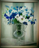 Flowers in a glass jug