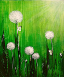 Dandelions in the woods