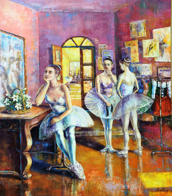 Картина Балерины в гримерной. Размеры: 72x82, Год: 2011, Цена: 145725 ...