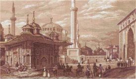En estambul. La fuente del Sultán Ahmet
