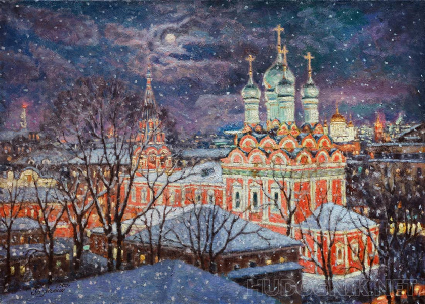 Снегопад над Москвой