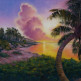 Закат и пальмы