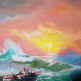 Копия картины Айвазовского "9 вал"
