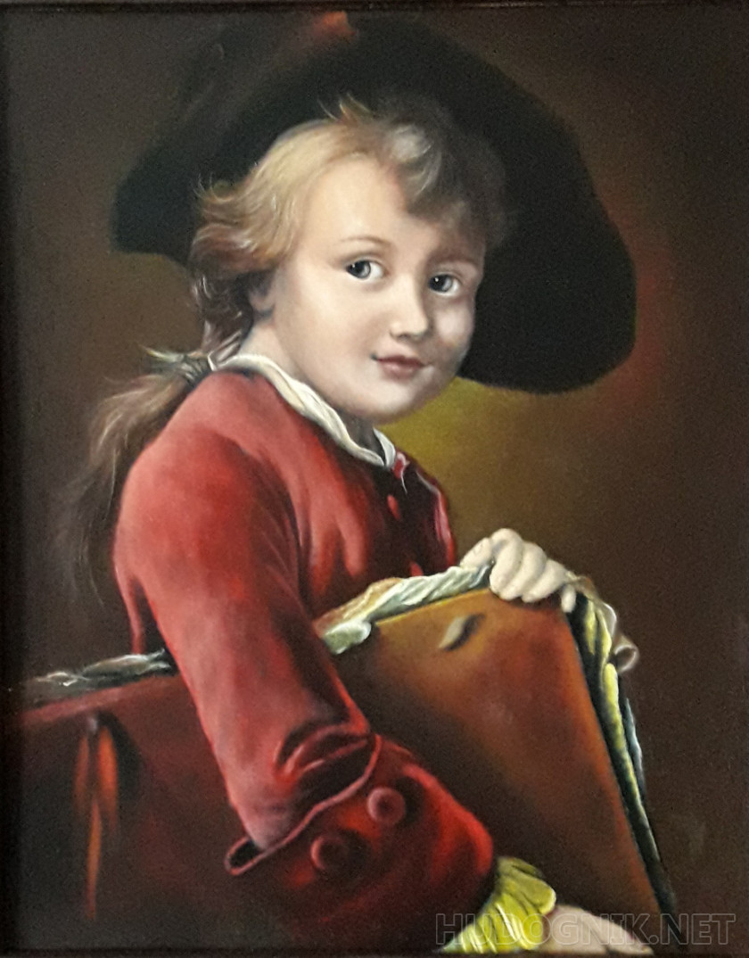 Мальчик в кресле картина