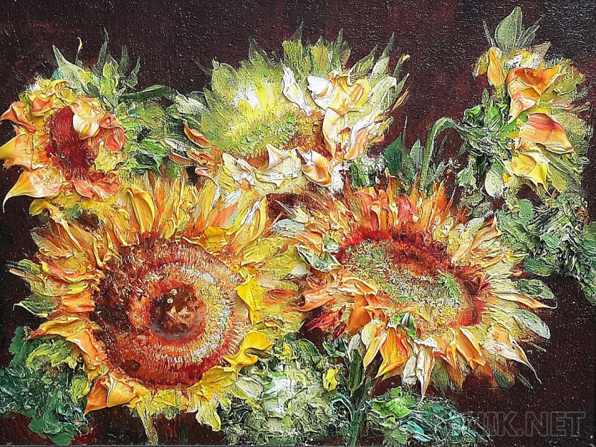 Sunflowers diptych (left side)