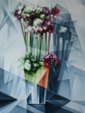 A vase of flowers. Kubofuturizm