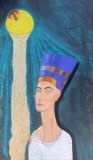Красавица берлинской богемы (Нефертити), купающаяся в лучах солнца