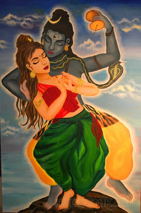 Picture Shiva and Parvati dance. Size: 80x120, Year: 2018, Price: 172  dollar Master Slobodkina Elena
