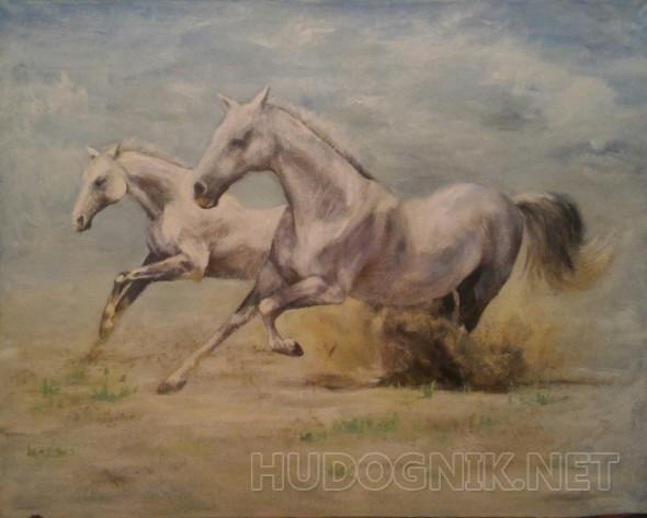 Картина Кони. Размеры: 100x80, Год: 2019, Цена: 15000 рублей Художник ...