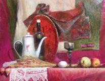 Still life with wine glass