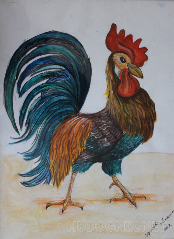 Картина Сказочный петух. Размеры: 30x42, Год: 1917, Цена: 12000 рублей ...