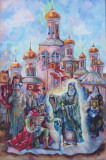 Sergius of Radonezh blessing Dmitry Donskoy in the Kulikov battle