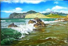La pintura "olas del Mar"