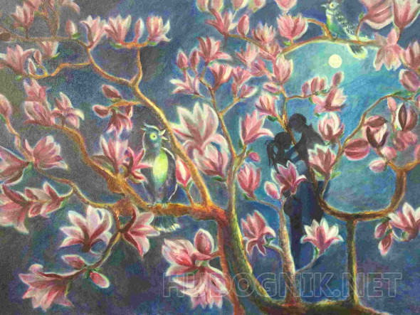 Картина Магнолия. Размеры: 70x50, Год: 2018, Цена: 20000 рублей ...