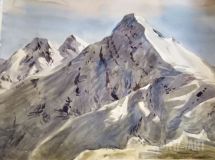 Picos nevados de la Rosa Khutor