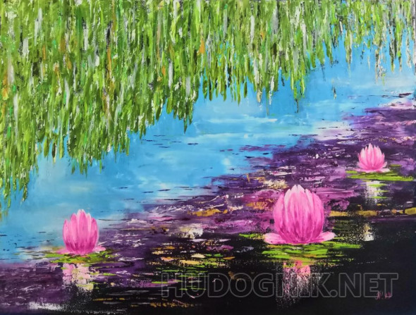 Картина Водные лилии. Размеры: 60x50, Год: 2019, Цена: 11903 рублей ...
