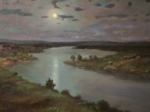 Moonlit night on the river