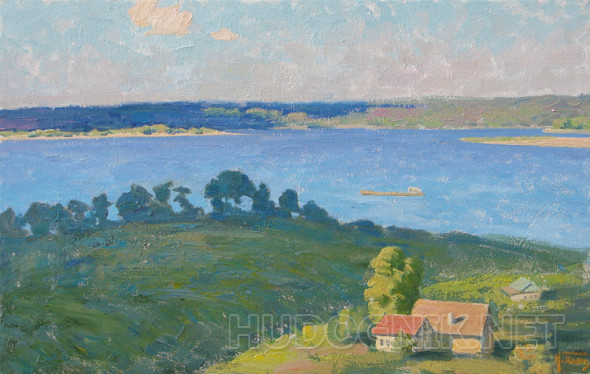 Картина Волга. Ранний вечер. Размеры: 70x45, Год: 2011, Цена: 20000 ...