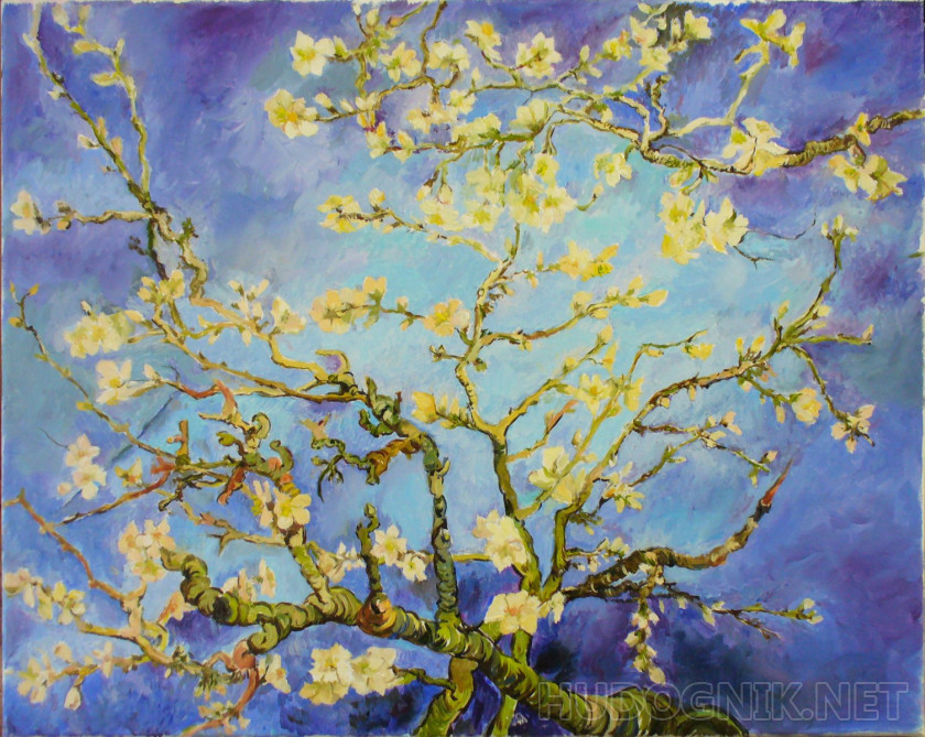 copy from work of van Gogh, almond blossom