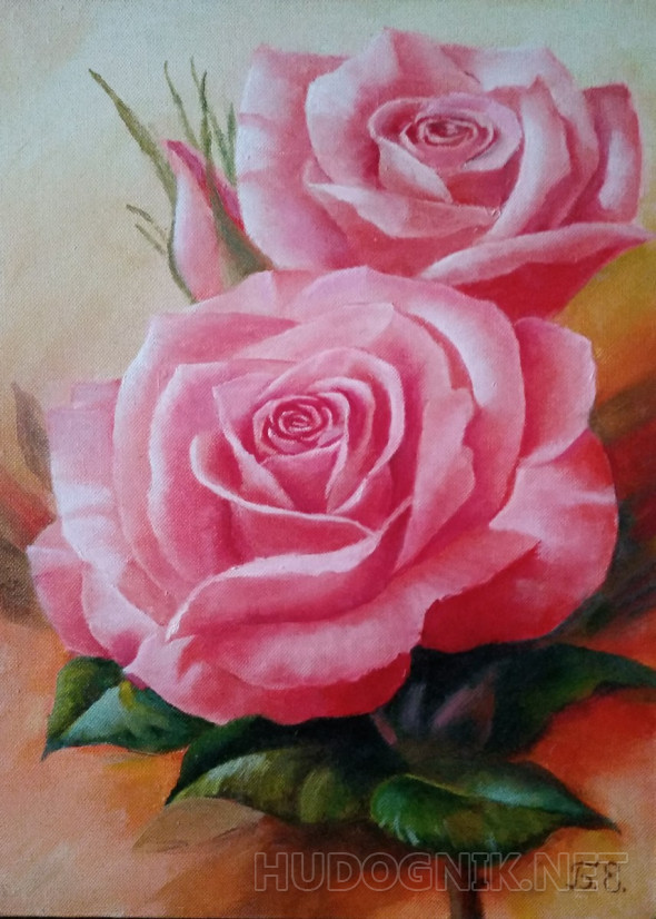 Rosas De Mayo (May Roses), Pintura por Cristina Del Rosso
