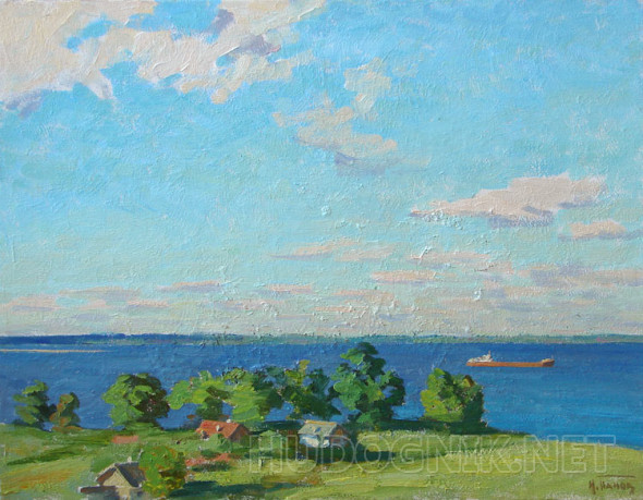 Картина Летняя Волга. Размеры: 70x60, Год: 2011, Цена: 40000 рублей ...