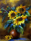 Sunflowers in a vase