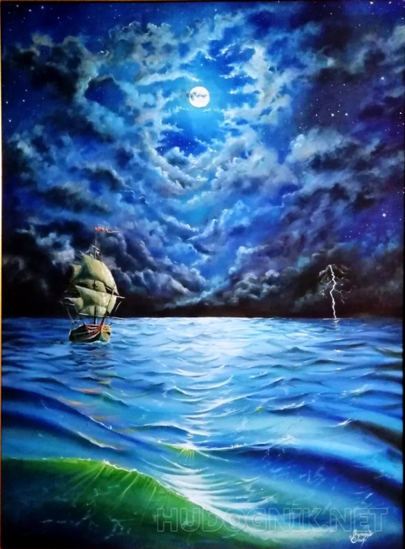 Картина В лунном свете. Размеры: 80x108, Год: 2019, Цена: 90000 рублей ...