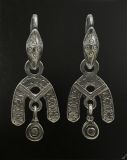 Yakut earrings silver, horseshoe