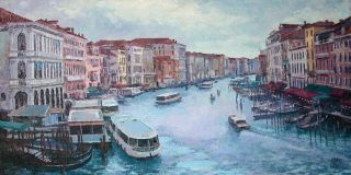 Venecia, vista desde el puente de Rialto, el paisaje Urbano