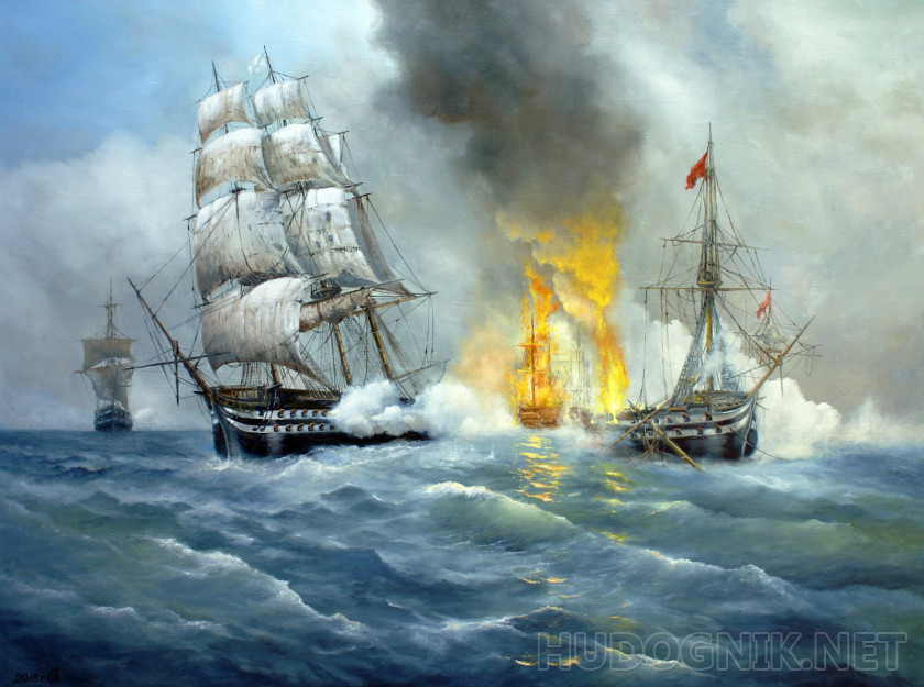 Месть Рафаилу (Линейный корабль Императрица Мария атакует фрегат Фазли-Аллах в Синопской битве)