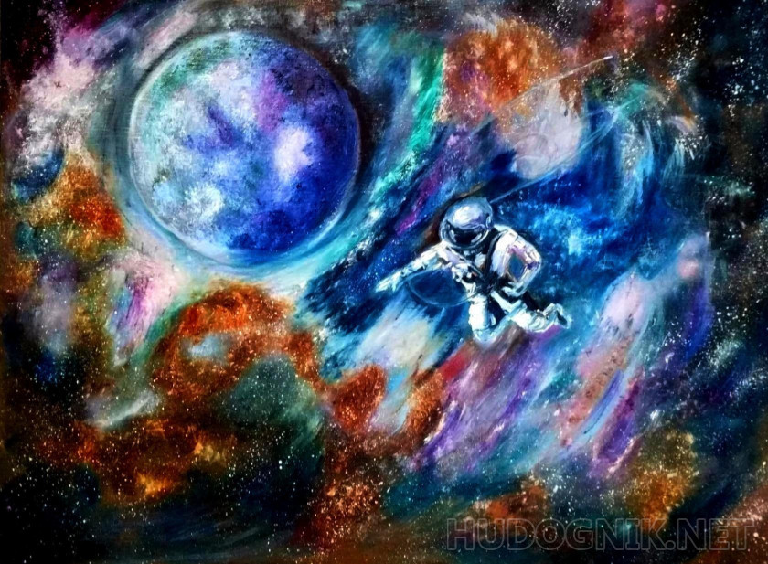 Картина Космос.. Размеры 80x55, Год 2018, Цена 7000