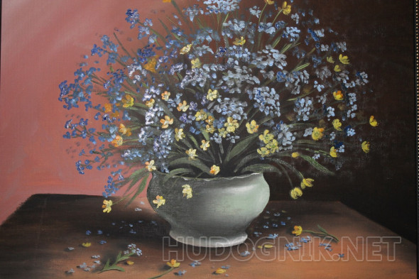 Картина Незабудки в горшке.. Размеры: 40x30, Год: 2015, Цена: 6700 ...