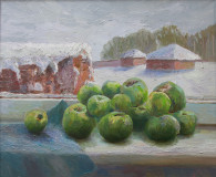 Las manzanas en la ventana