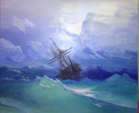 Корабль среди бурного моря