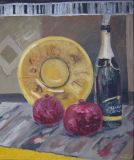 Still life with champagne