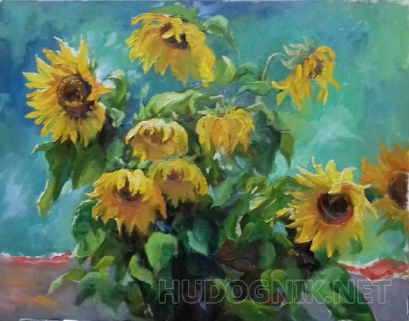Картина Подсолнухи. Размеры: 60x50, Год: 2019, Цена: 22700 рублей ...