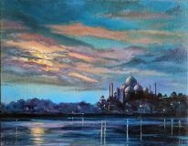 Landscape with mosque