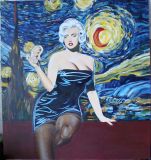 Starry night. Marilyn Monroe