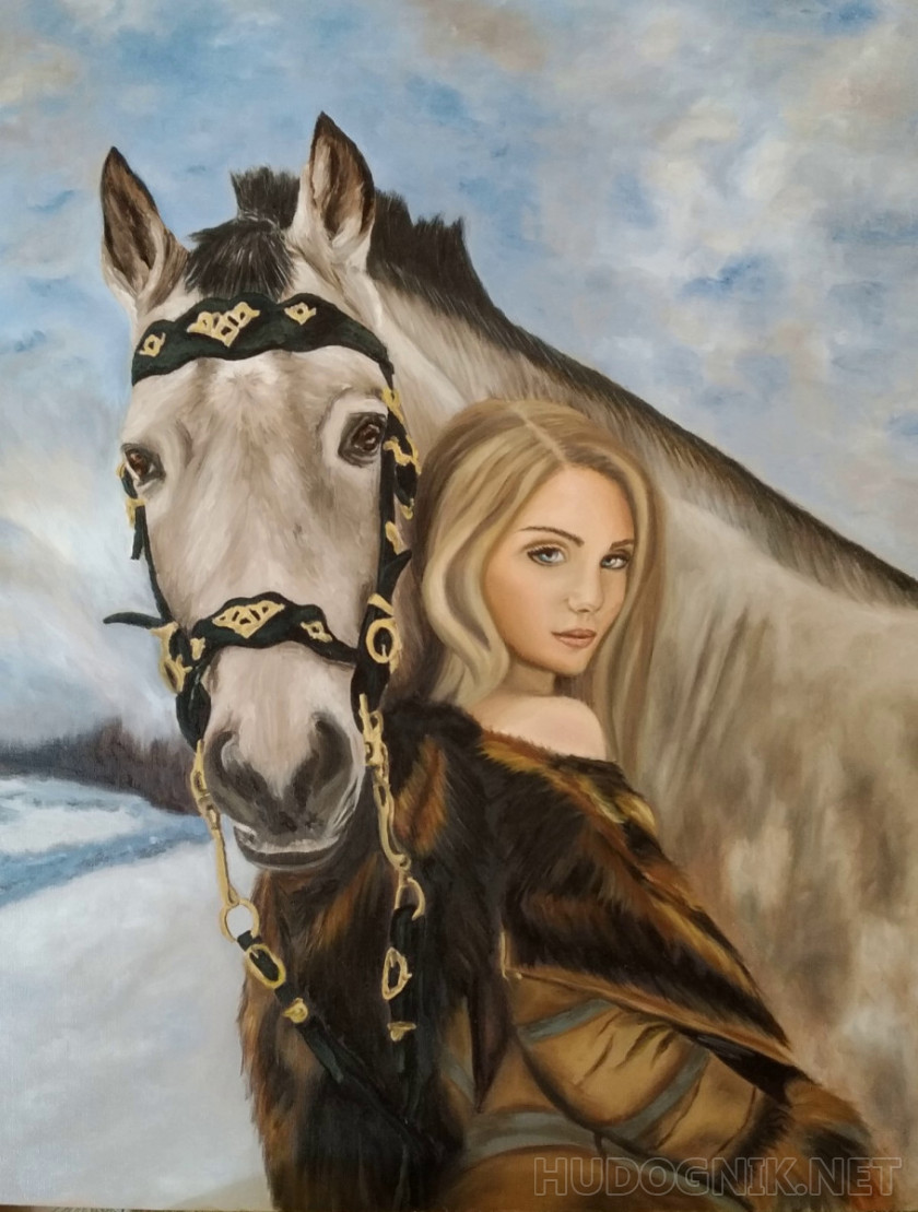 Девушка с лошадью.