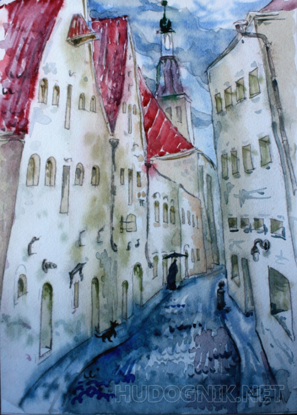 Картина Старый город.. Размеры: 30x40, Год: 2915, Цена: 18000 рублей ...