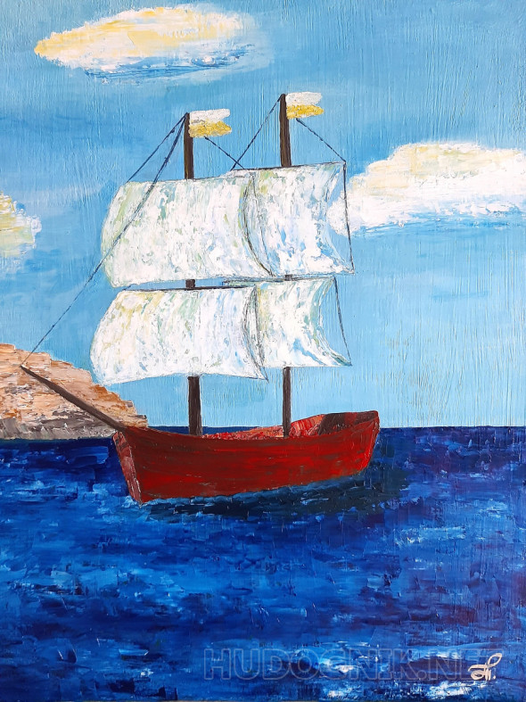 Картина Парусник. Размеры: 30x40, Год: 2020, Цена: 1900 рублей Художник ...
